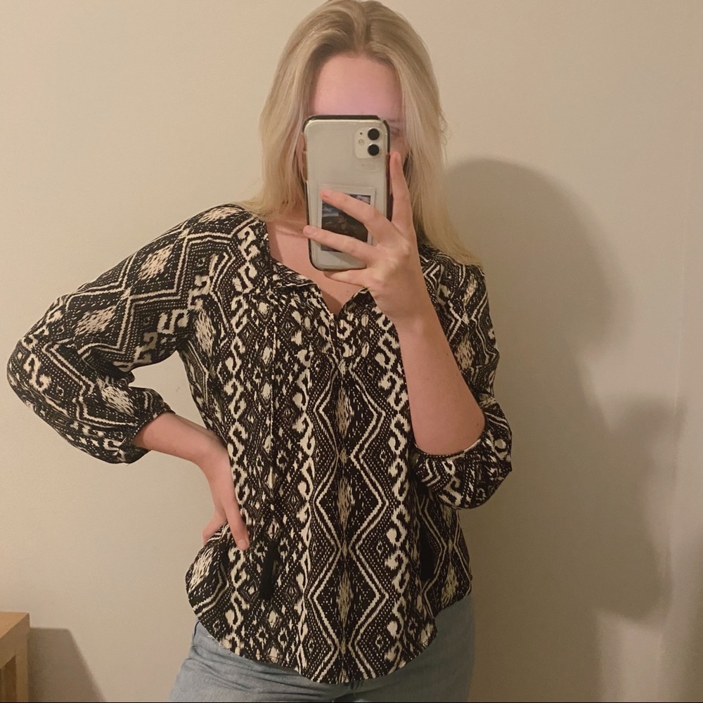 American Eagle Aztec Print Blouse